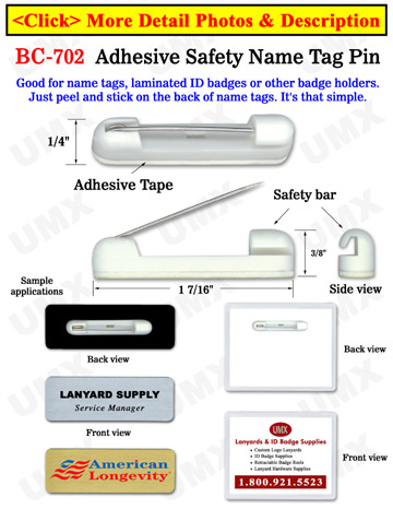 Cheapest Safety Pin ID Tag Clips With Narrow Size Plastic Pin Bases