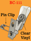 Pin-On and Clip-On Name Badge Holder Straps with Metal Pins and Clips