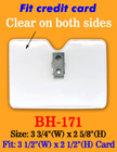 Heavy-Duty, Clip-On Badge Holder: 3 1/2"(W)x 2 1/2"(H) Credit Card Size