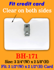 Heavy Duty Clip-On Badge Holder: 3 1/2"(W)x 2 1/2"(H) Credit Card Size