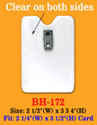 Long Time Wear Clip-On Vertical Plastic ID Holder: 2 1/4"(W)x 3 1/2"(H) Credit Card Size