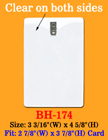 Heavy Duty Clip-On Vertical ID Card Holder: 2 7/8"(W)x 3 7/8"(H)