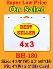 The Most Popular Low Cost Badge Holder For 4"(W)x3"(H) Name Badges or ID cards