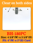 Low Cost Pin-On & Clip-On ID Holder: 4"(w)x3"(h) With Pin & Badge Clip