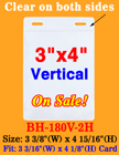 Economy Exhibition Badge Holders - 3x4" Vertical Style With 2 Holes BH-180V-2H/Bag-of-100Pcs