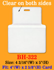 Thick &  Heavy Duty Top Loading ID Card Holder: 4"(W)x 2 5/8"(H)