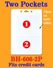 Two Pocket Badge Holders For ID Cards & Name Badges BH-606-2P/Per-Piece