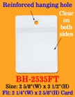 Plastic Pricing Tag Holder With Reinforced Hanging Hole