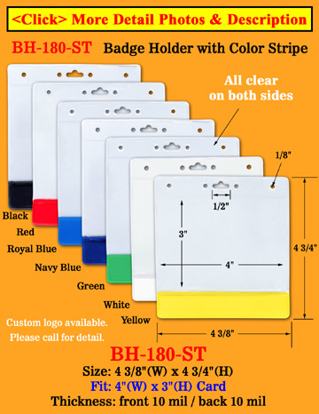 Color Stripe Badge Holders For Easy Assign Different Groups