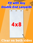 4x8" Super Large Badge Holders For Single & Double-End Lanyards