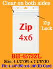 Zip-Lock Ticket Holder: Fit 4"(w)x6"(h) Ticket or Name Badge BH-4573ZL/Per-Piece