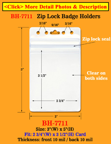 Zipper ID Card Holders With Zips Protection On Top Of Holders