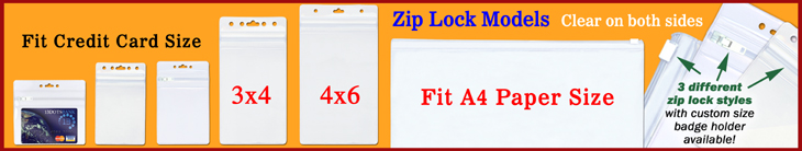 Ziplock Plastic Name Badge Holders, Plastic ID card Sleeves, Pouches and Plastic Bags 