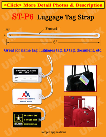 Luggage Tag Fasteners, Plastic Name Tag Straps, Bag ID Name Badge Tag Loop Fasteners
