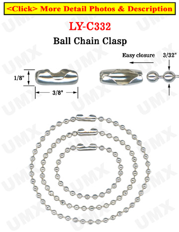 50pc silver finish ball chain connectors for 2.5mm-5769 