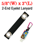 3" Carabiner Short Strap: Eyelet Lanyard Accessory LY-2E-404HD-EL08-03/Per-Piece