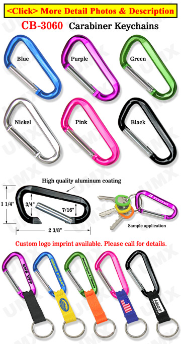 Premium Carabiner Keychains With Fashion Color Selections