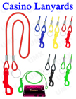 Casino Lanyards: Elastic Cord Card Keeper Lanyard Supplies LY-Casino-31/Per-Piece