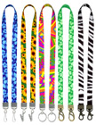 5/8" Ez-Adjustable Double Ended Art Printed Neck Lanyards With Two Hardware