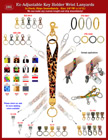 Printed Wrist Lanyards: 5/8" Ez-Adjustable Art Printed Straps With Combo Hardware