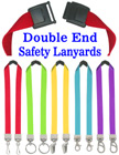 5/8" Ez-Adjustable Double End Plain Neck Lanyards With Two Attachments