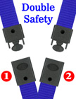 5/8" Ez-Adjustable Double Safety Neck Lanyards With Two Safety Break Away Buckles