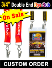 3/4" Full Color Custom ID Lanyards With 2 Badge Clips or 2 Hooks