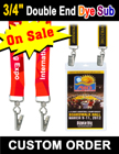 Full Color Custom ID Lanyards With 2 Badge Clips or 2 Hooks