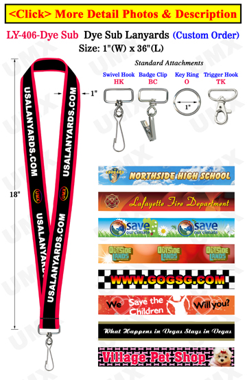 Big Size Custom Logo Lanyards with Dye Sublimations