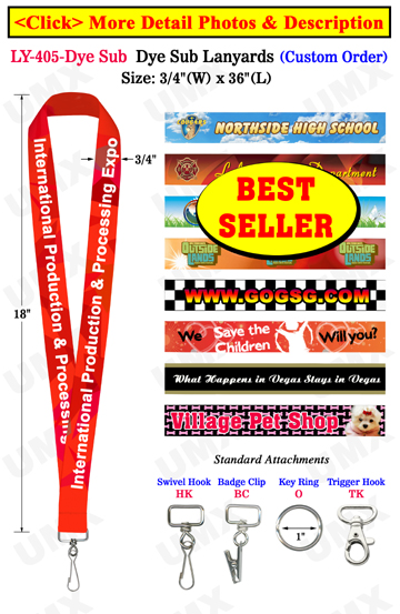 Customized Badge Holder Lanyards with Dye Sub Custom Logo Imprinted