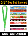 5/8" Full Color Dye Sub Lanyards with Custom Logo Printed