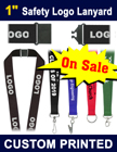 1" Custom Breakaway Lanyards with Custom Imprint