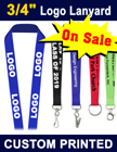 3/4" Custom Printed Lanyards with Logos.