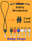 Retractable Safety Cord Lanyards With Badge Straps