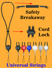 Retractable Universal String Breakaway Round Cord Lanyards