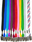 LY-402-O 3/8" Cotton Plain Lanyards With Badge Clips