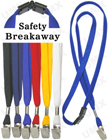 LY-403-BC 3/8" Safety Breakaway Blank Lanyards With Badge Clips