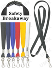 LY-403-HK 3/8" Safety Plain Lanyards With Swivel Hooks