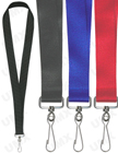 LY-406HD-HK 1" Wide & Thick  Heavy Duty Plain Lanyards with Swivel Hooks