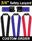 3/4" Corporate Safety ID Lanyards with Breakaway Protection