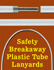 Plastic Lanyards: Wholesale: Frosted Round Tube with Safety Breakaway Function
