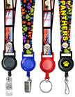 Retractable Identification Holder Lanyards: With 3/4" Art Printed Neck Straps LY-P-SC-RT-21/Per-Piece