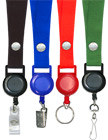 Retractable Name Holder Lanyards: with 3/4" Snap Closure Plain Color Neck Lanyard Straps LY-SC-RT-21/Per-Piece