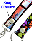 Snap Fastener Lanyards: 3/4" Pattern Printed Neck Straps