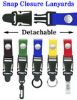 Detachable Lanyards: 3/4" Neck Straps: Snap Closure ID Card Holders LY-SC-DB/Per-Piece