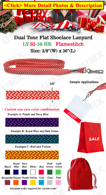 3/8" Flamestitch Lanyard With Swivel Hook