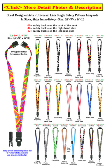 5/8" Airport Lanyards For Airport Staffs, Airline Pilots,  Flight Attendants & Agents