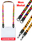 Double-Attachment Neck Lanyard Badge Holders with Pre-Printed Arts LY-P-UL-DA/Per-Piece