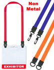 All Plastic Double-Ended Neck Lanyards For Name Badge Holders