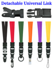5/8" Non-Metal Detachable Lanyards With All Plastic or Metal Hardware Selections LY-UL-DB/Per-Piece